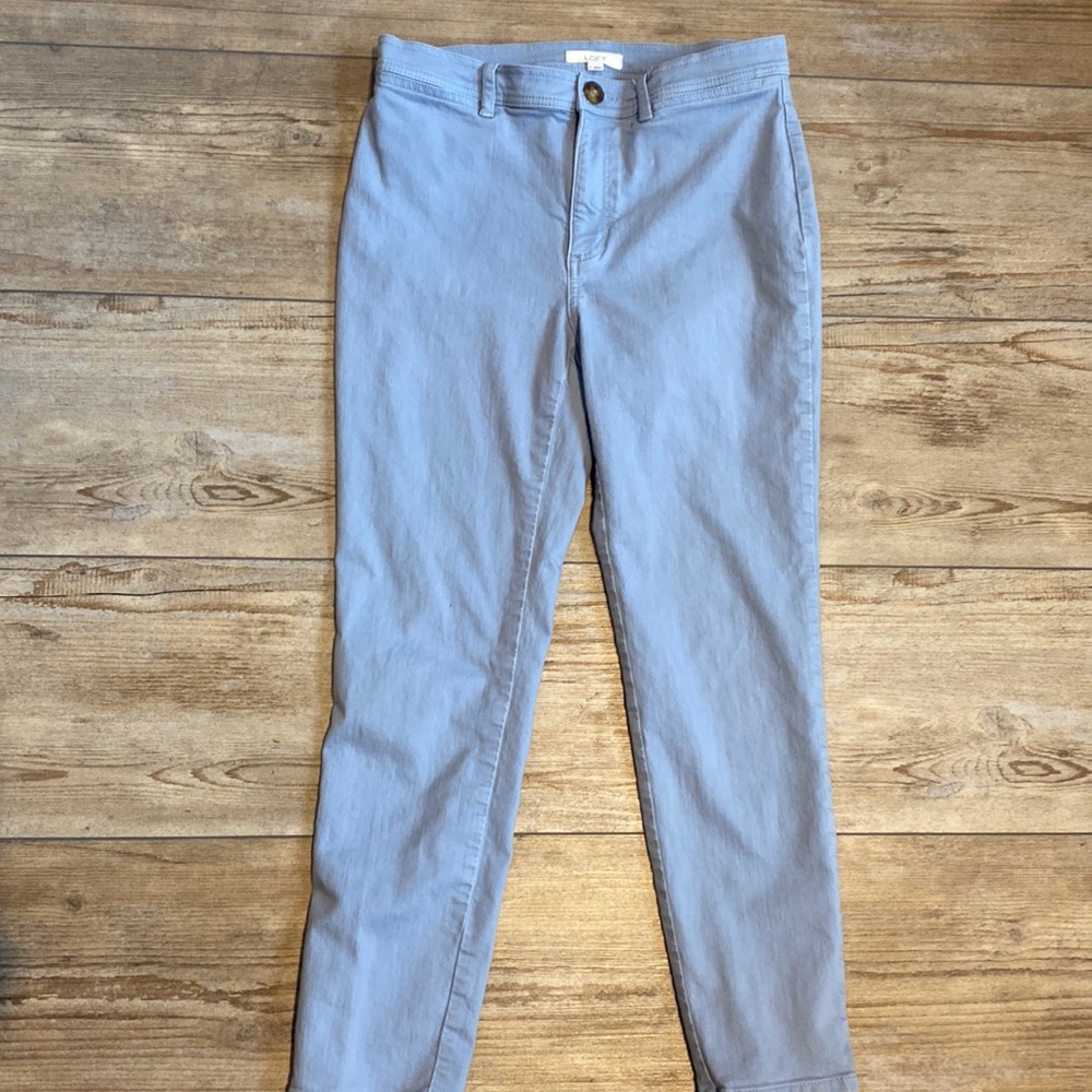 Baby blue ankle jeans from the loft